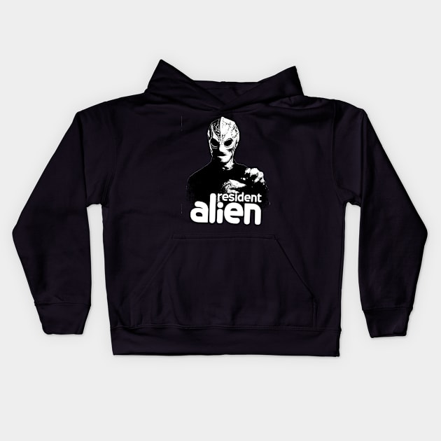 resident-alien Kids Hoodie by Multidimension art world